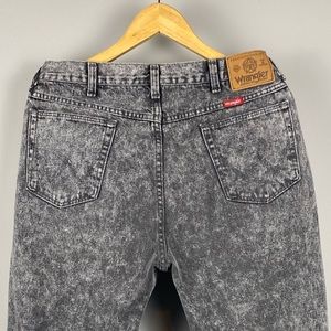 Vintage 80s Wrangler Jeans Denim Lava Wash Acid Stone 32 x 34